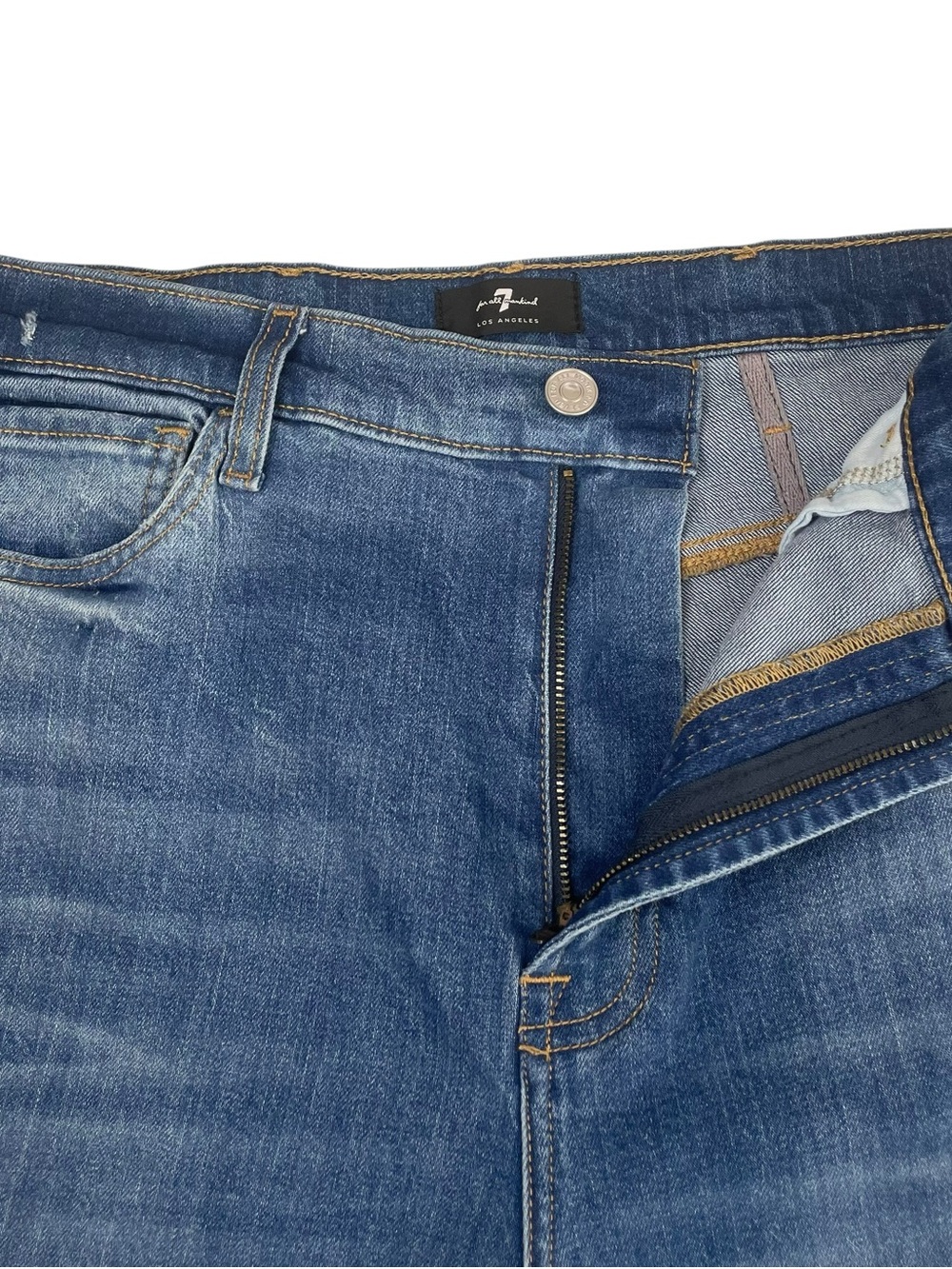 7 For All Mankind Jeans Easy Boot Garden Party 32 Organic Cotton Stretch - Picture 7 of 14